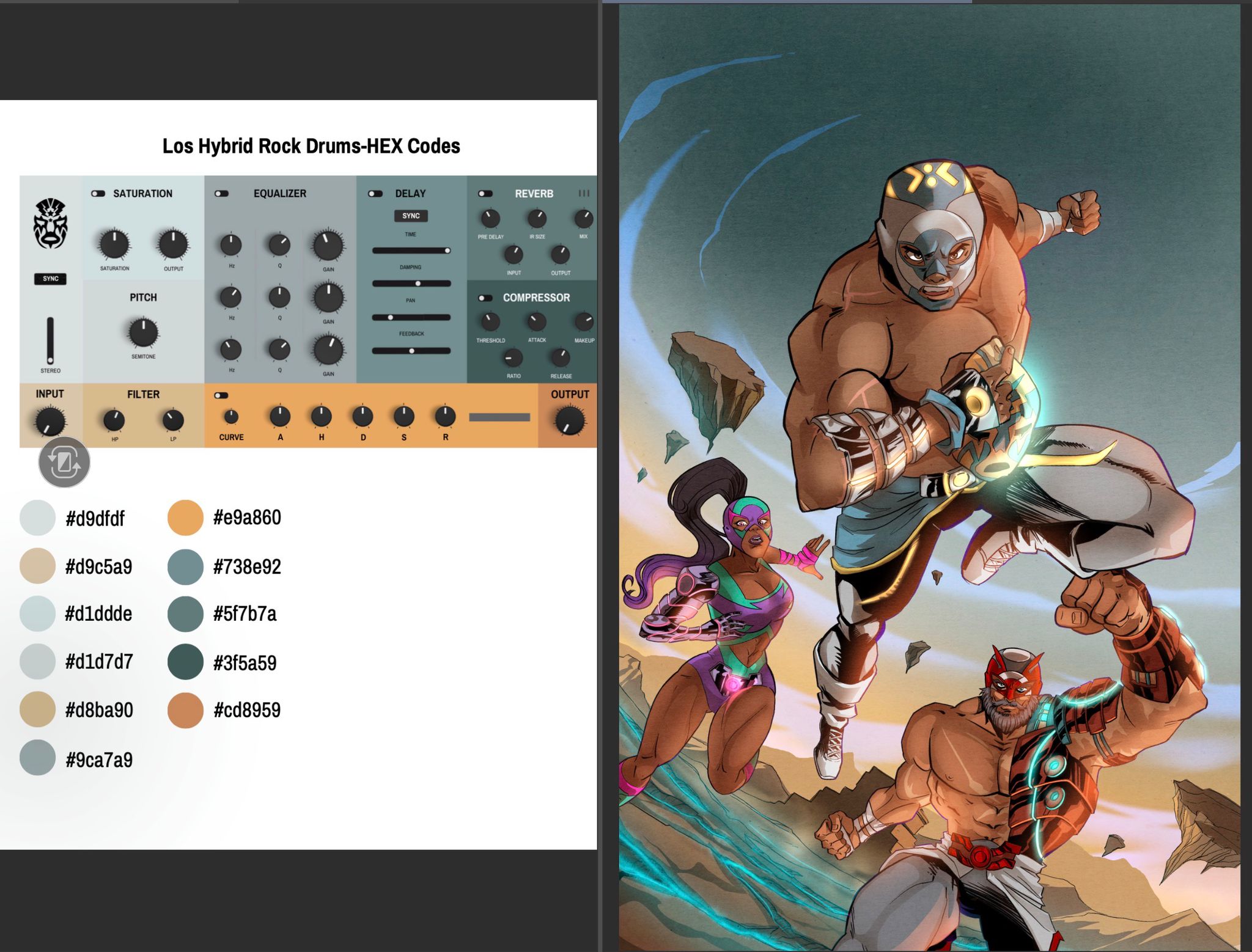 Los Hybrid Rock Drums — Comic Cover Episode 1